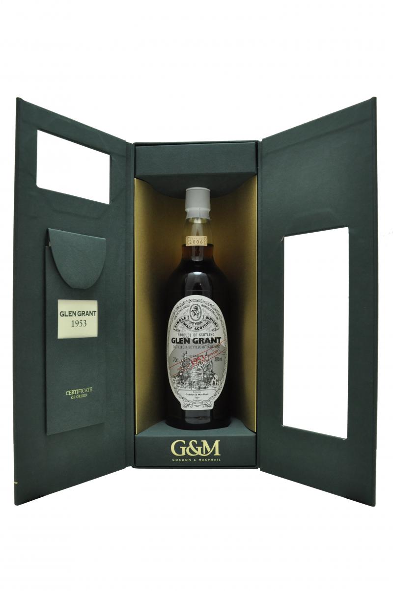 glen grant distilled 1953 bottled 2006 cask number 2600 & 3597 sherry cask gordon and macphail speyside single malt scotch whisky whiskey