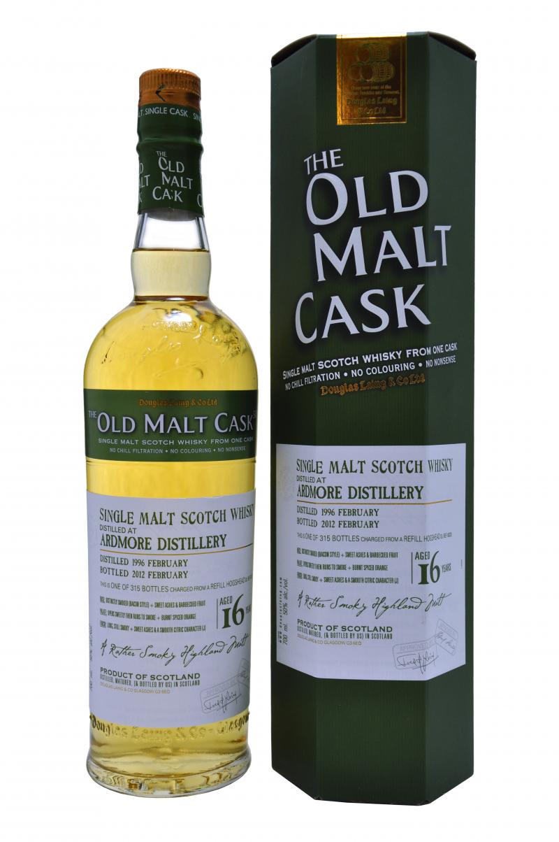 ardmore distilled 1996. bottled 2012, 16 year old bottled by douglas laing old malt cask speyside single malt scotch whisky whiskey