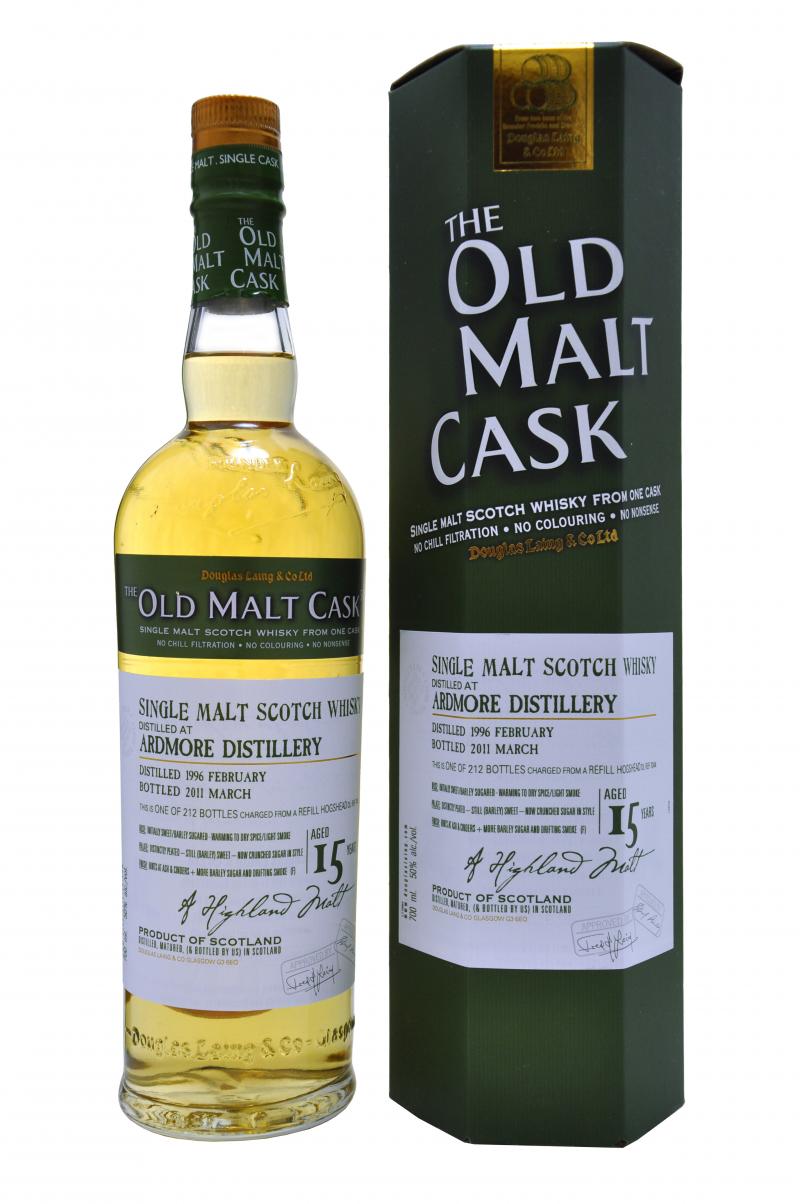 ardmore distilled 1996. bottled 2011, 15 year old bottled by douglas laing old malt cask speyside single malt scotch whisky whiskey
