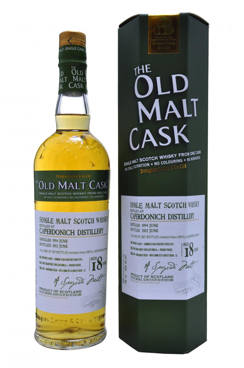 Caprdonich distilled 1994. bottled 2012, 18 year old bottled by douglas laing old malt cask speyside single malt scotch whisky whiskey