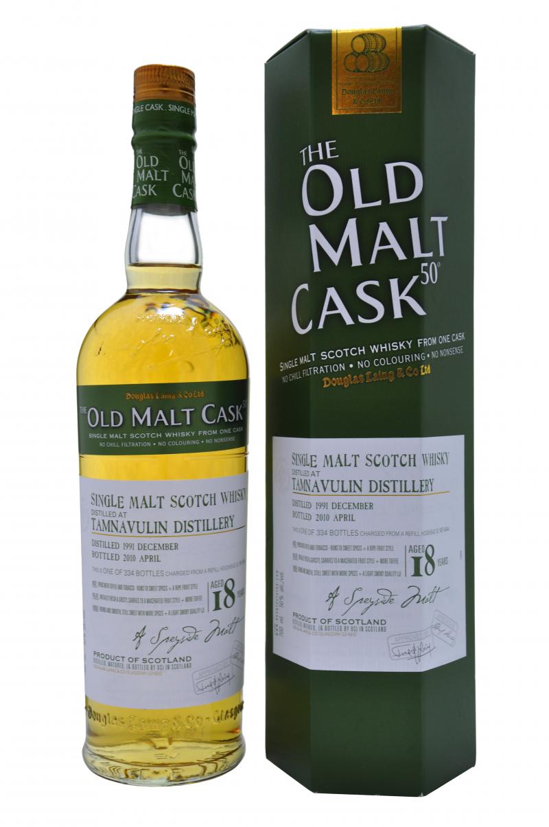Tamnavulin distilled 1991 bottled 2010, 18 year old bottled by douglas laing old malt cask speyside single malt scotch whisky whiskey