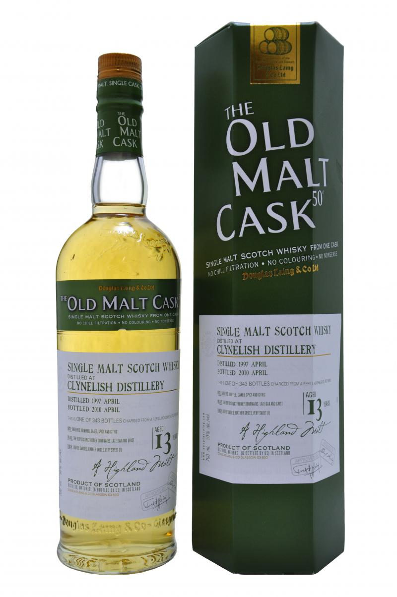 clynelish distilled 1997, 13 year old, bottled 2010 by douglas laing old malt cask, highland single malt scotch whisky whiskey