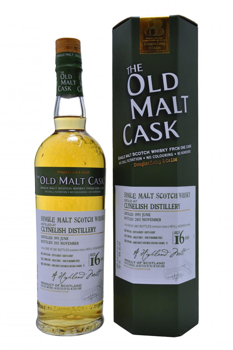 clynelish distilled 1995, 16 year old, bottled 2011 by douglas laing old malt cask, highland single malt scotch whisky whiskey