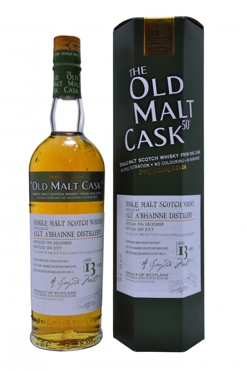 allt a'bhainne distilled 1996, 15 year old, bottled 2012 by douglas laing old malt cask, speyside single malt scotch whisky whiskey