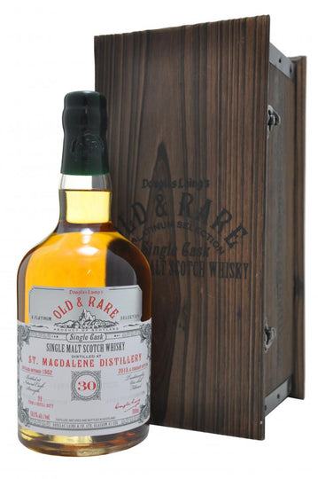 st. magdalene distilled 1983, 30 year old, bottled 2013 by douglas laing, old and rare platinum selection, lowland single malt scotch whisky whiskey