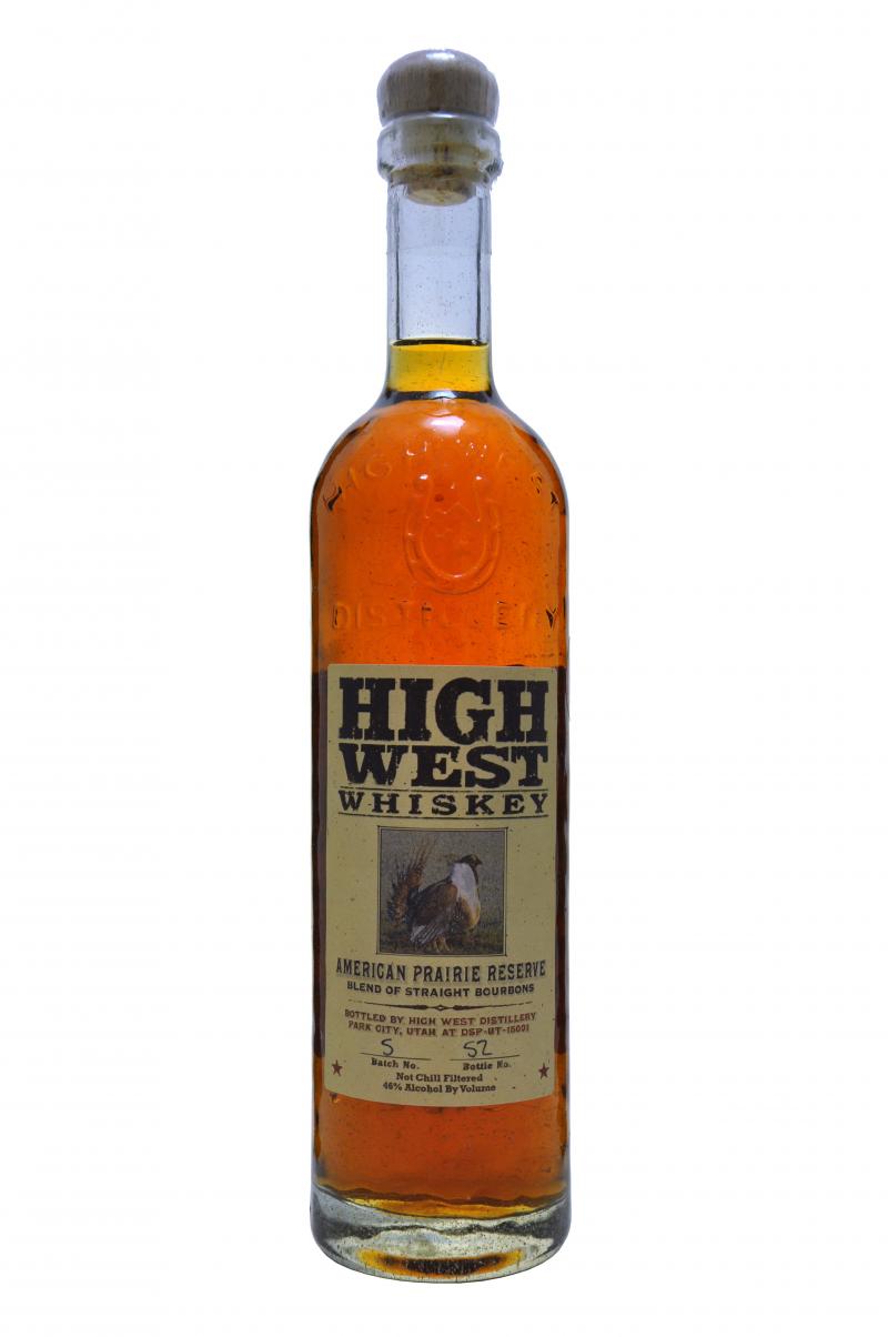 high west whiskey american prairie reserve blend of straight bourbon whiskey whisky