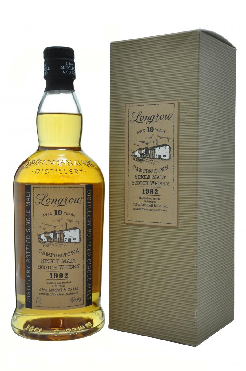 longrow distilled 1992, 10 year old, campbeltown single malt scotch whisky whiskey