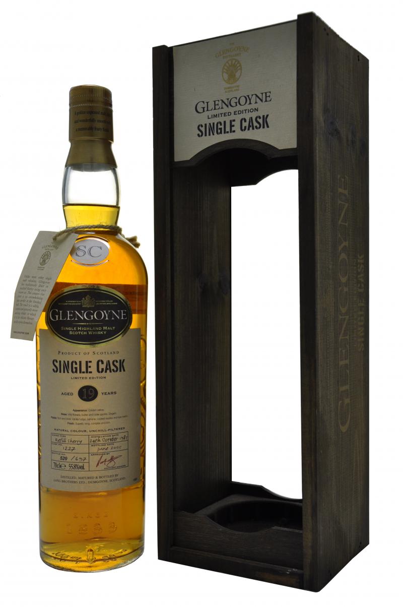 glengoyne distilled 1985, 19 year old, bottled 2005, single cask refill sherry, highland single malt scotch whisky whiskey
