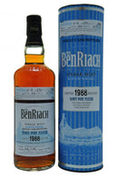 benriach distilled 1988, 24 year old batch 10, speyside single malt scotch whisky whiskey
