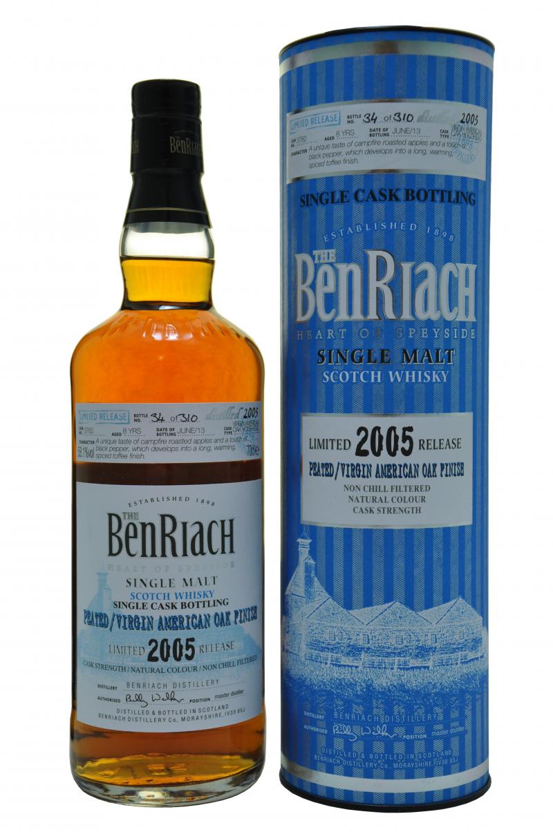 benriach distilled 2005, 8yo year old batch 10, speyside single malt scotch whisky whiskey