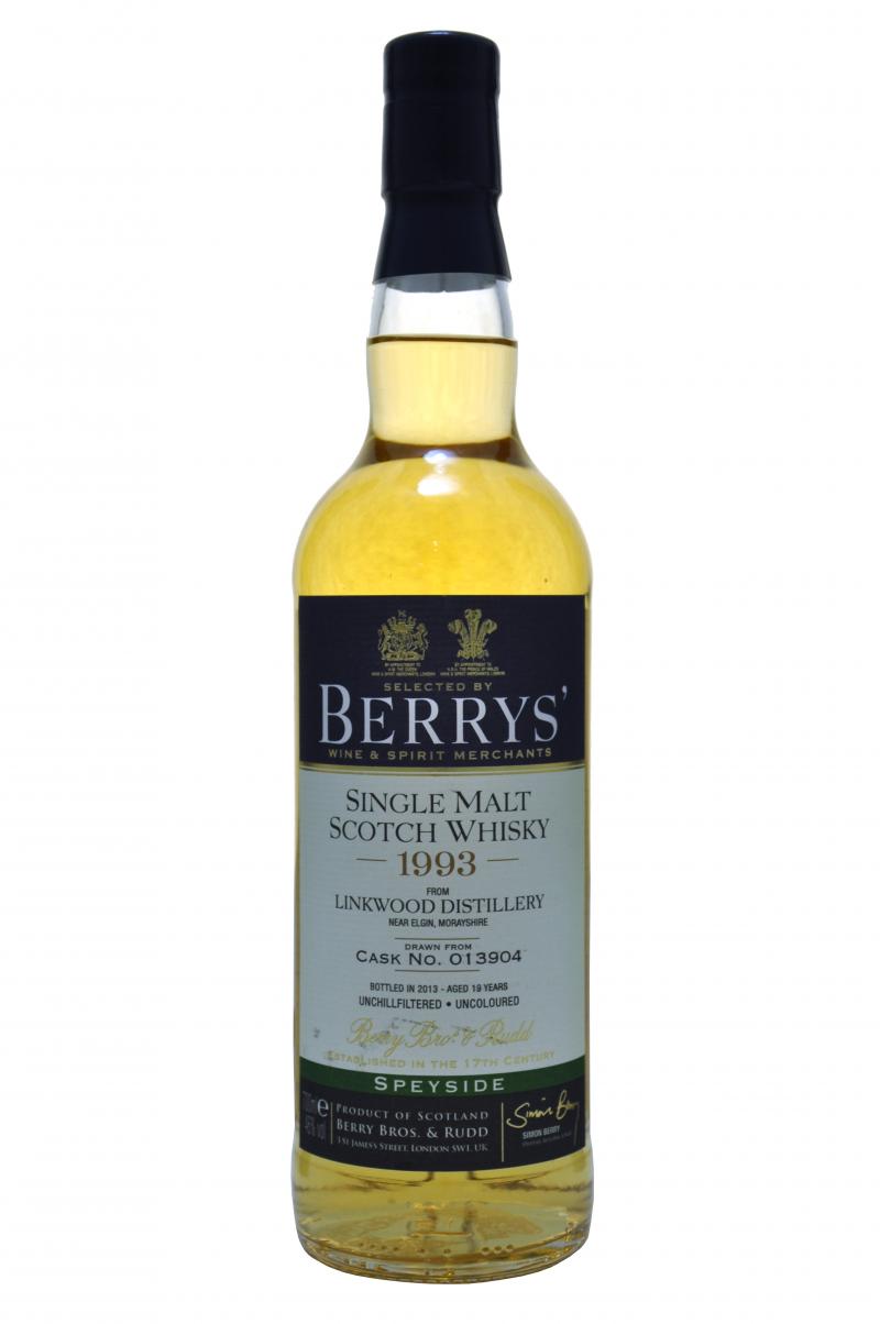 linkwood 1993 - 19 year old - berry bros & rudd whisky