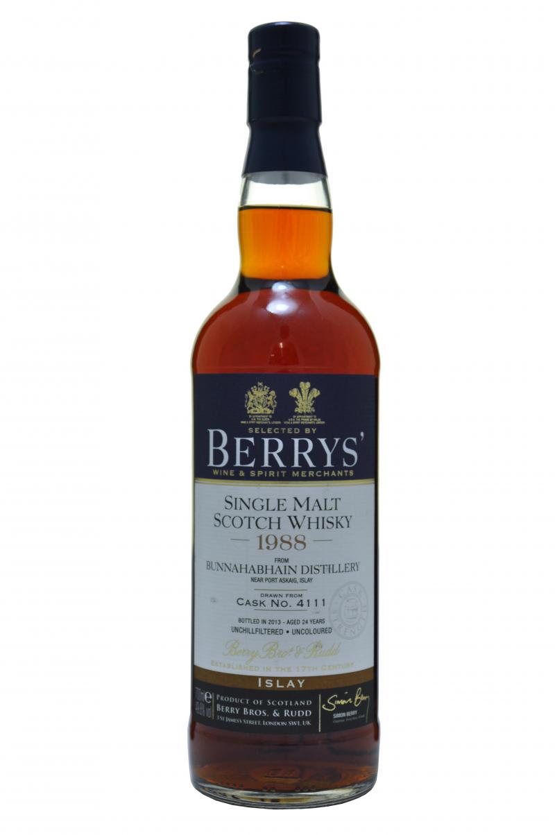 bunnahabhain 1988 - 24 year old - berry bros & rudd whisky