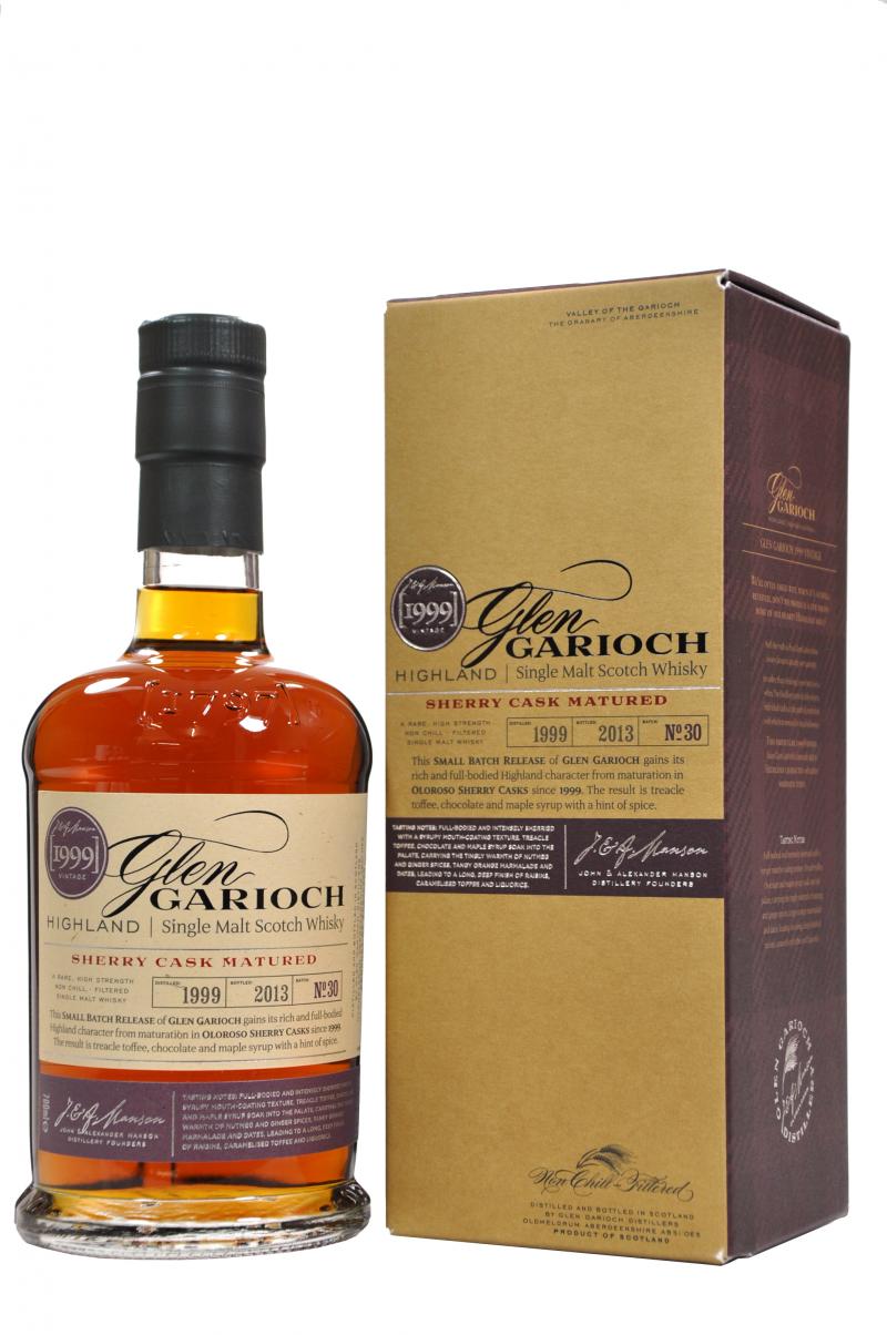 glen garioch distilled 1999, bottled 2013, batch no. 30, highland single malt scotch whisky