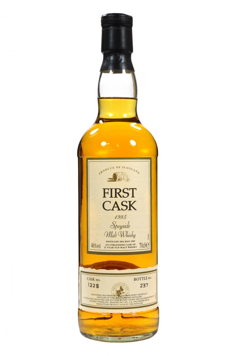 cragganmore 1985, 22 year old, first cask 1228, single malt scotch whisky
