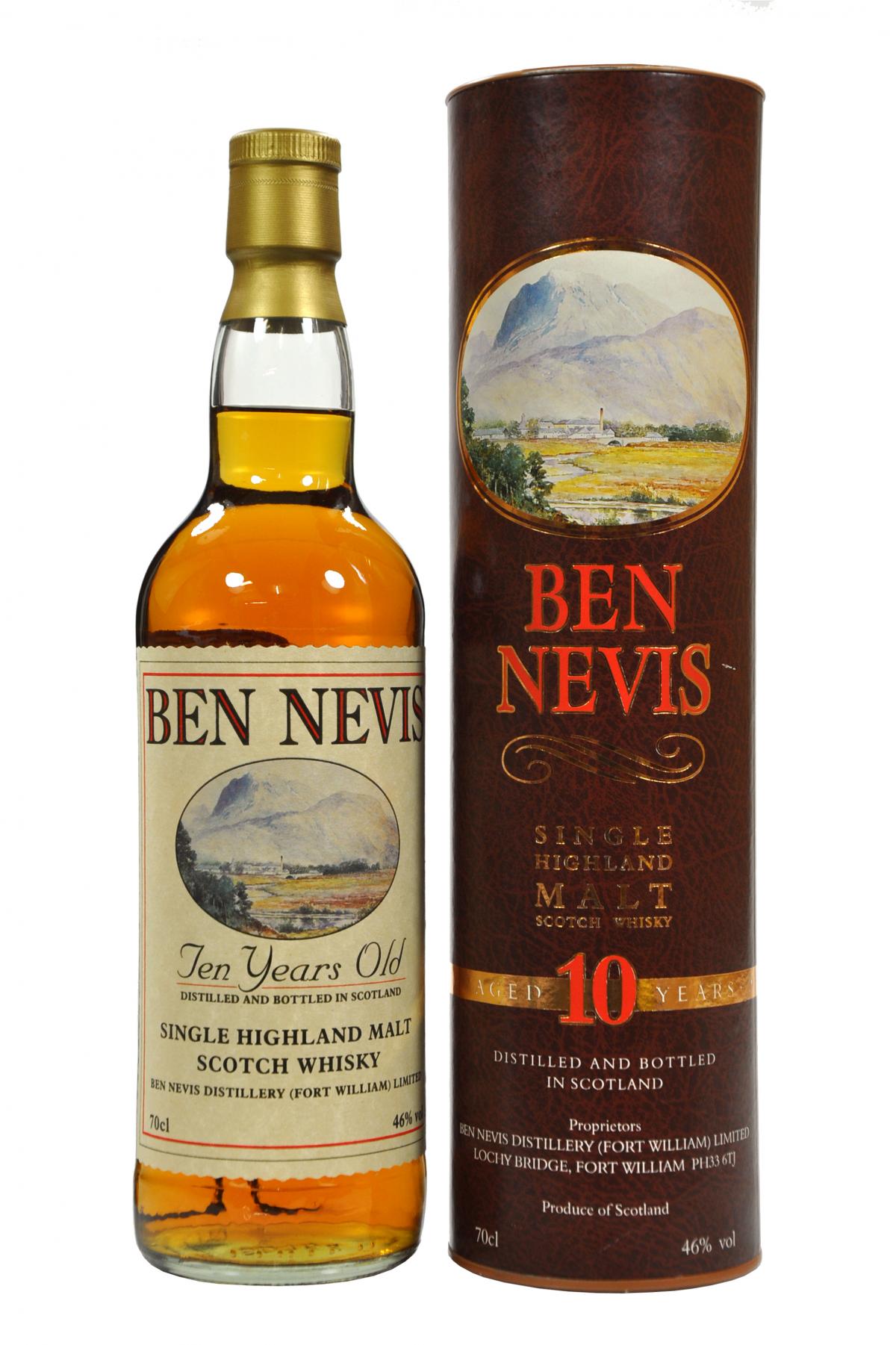 ben nevis 10 year old, highland single malt scotch whisky