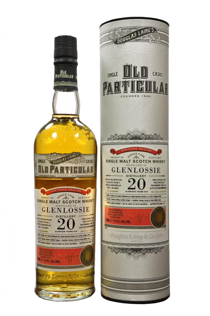 glenlossie 1992, 20 year old, douglas laing old particular DL10061, single cask single malt scotch whisky