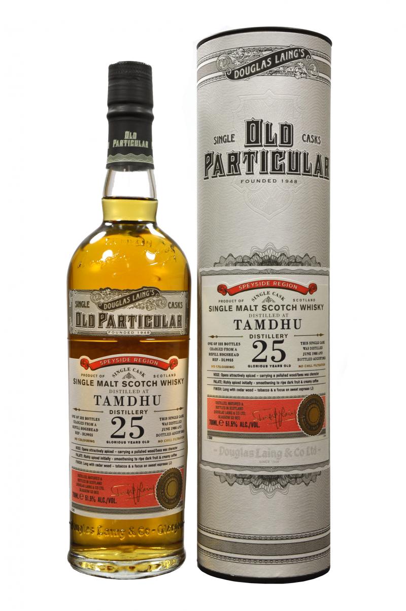 tamdhu 1988, 25 year old, douglas laing old particular DL9955, single cask single malt scotch whisky