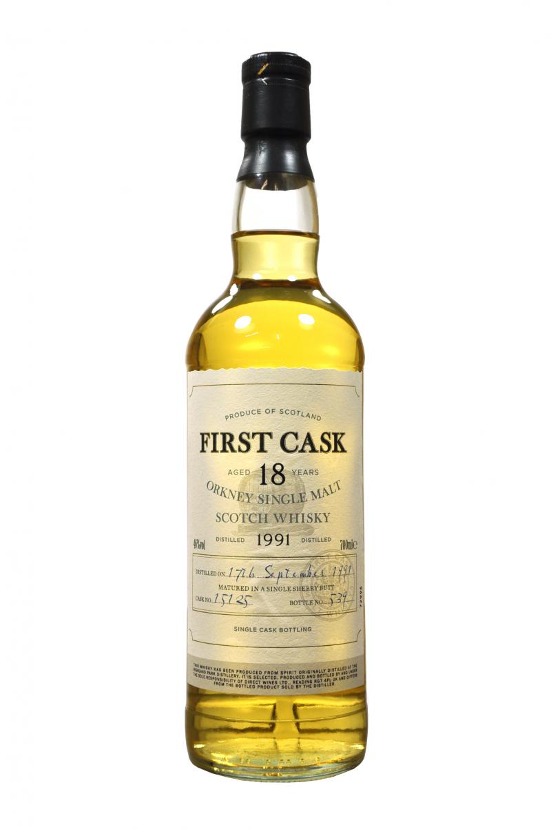 highland park 1991, 18 year old, first cask 15125, single malt scotch whisky