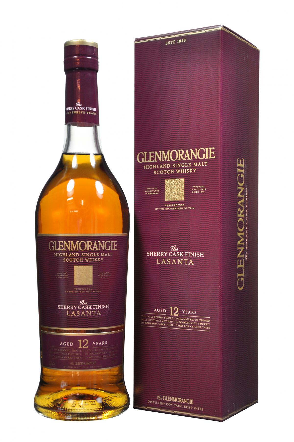 glenmorangie lasanta 12 year old sherry casks highland single malt scotch whisky whiskey