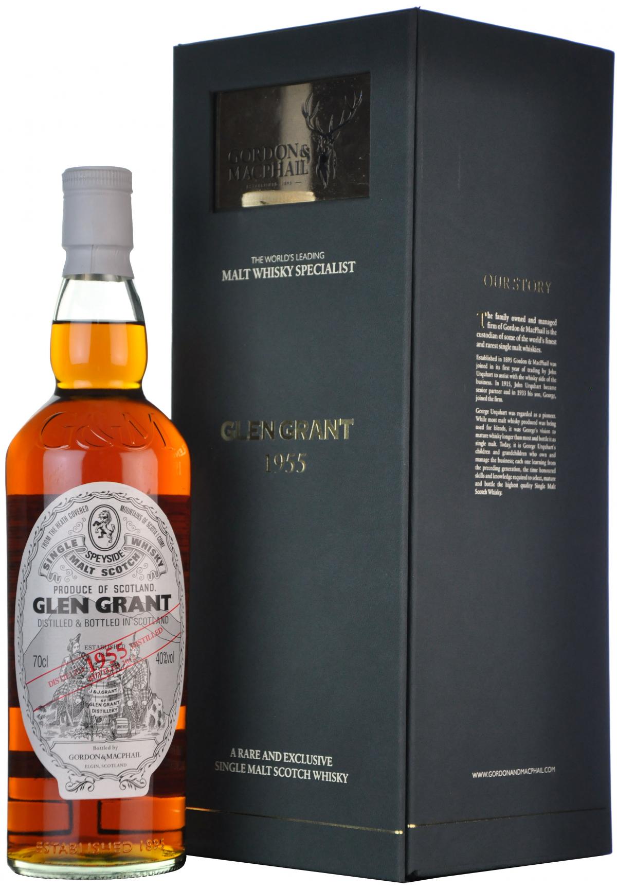 glen grant 1955-2012 , gordon & macphail, speyside single malt scotch whisky