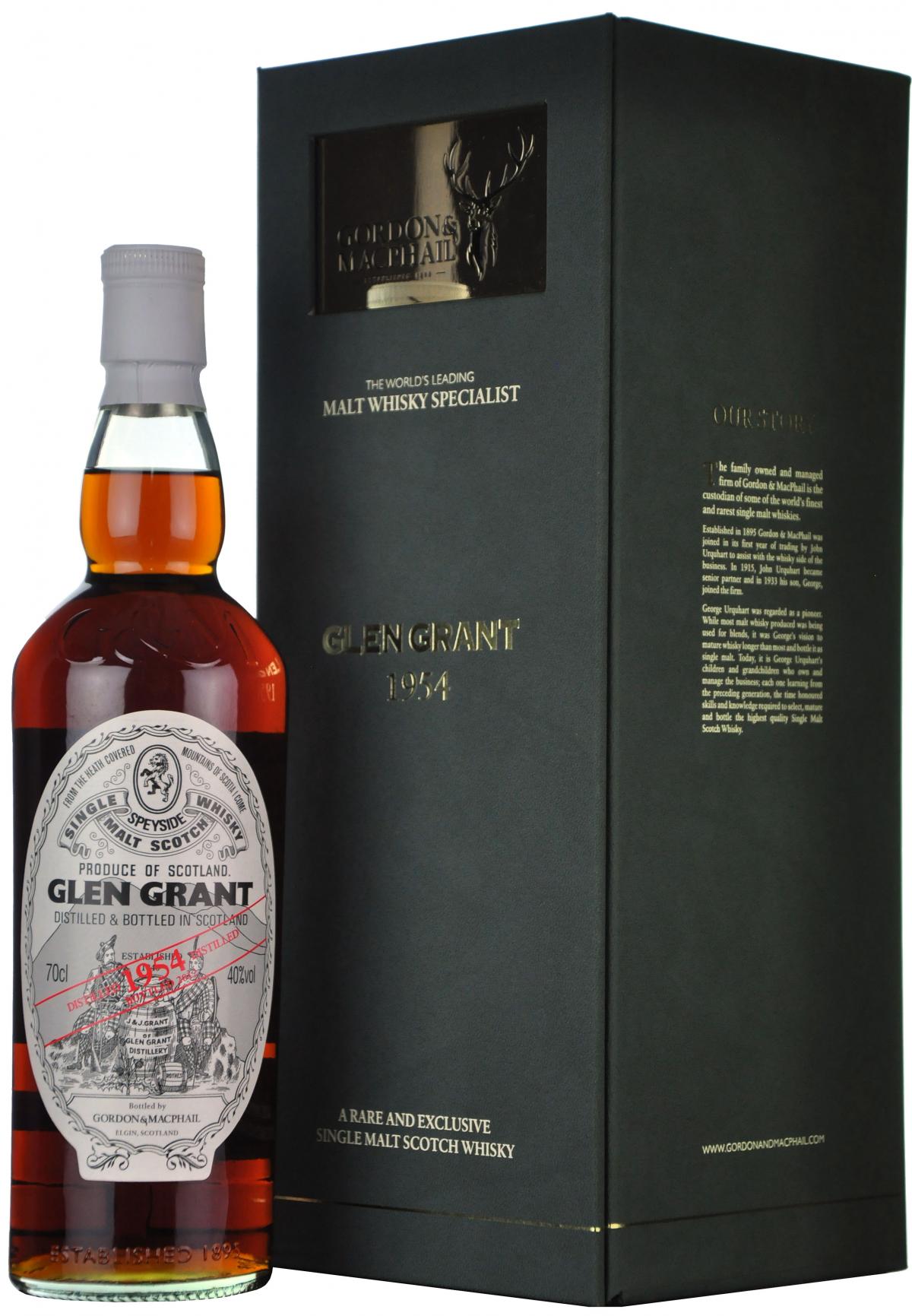 glen grant 1954-2012 , gordon & macphail, speyside single malt scotch whisky