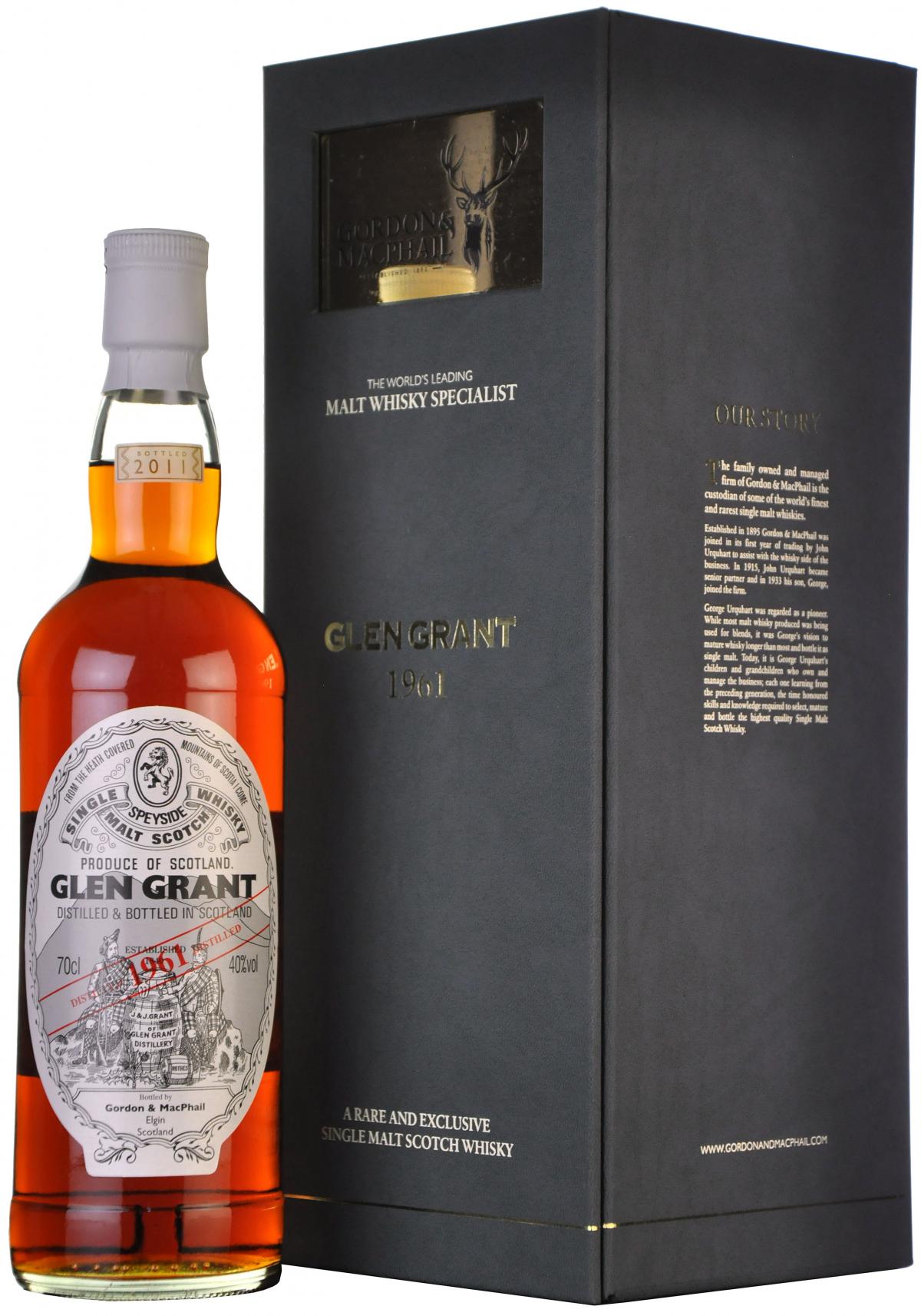 glen grant 1961-2011, gordon & macphail, speyside single malt scotch whisky