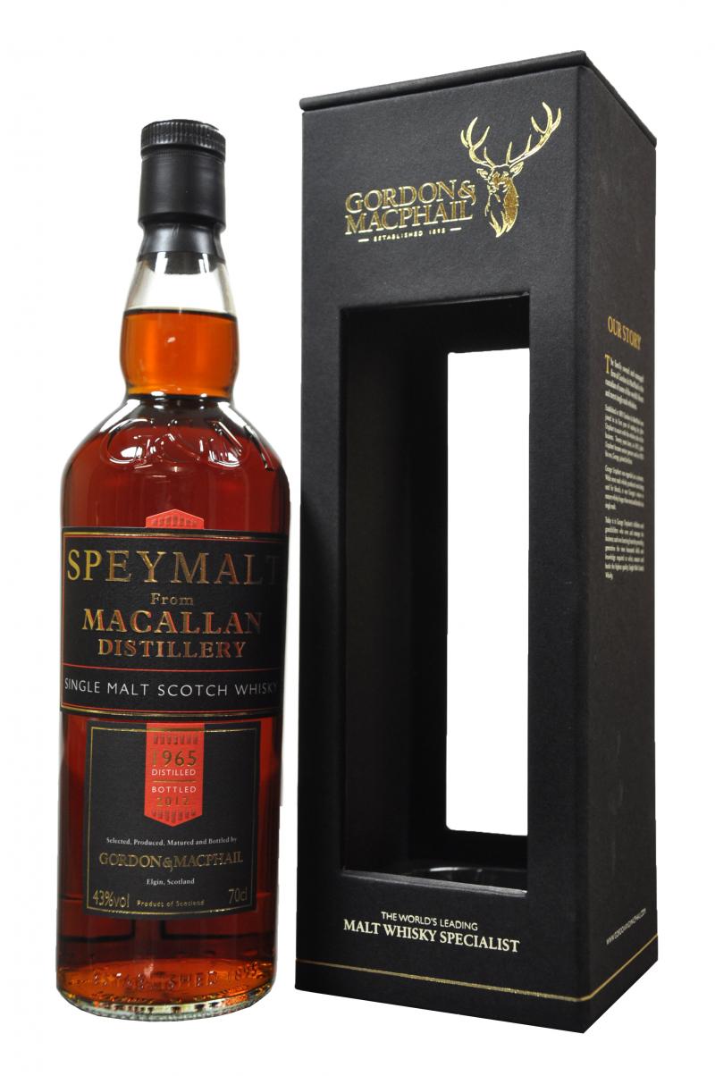macallan 1965-2012 speymalt, gordon and macphail speyside single malt scotch whisky whiskey