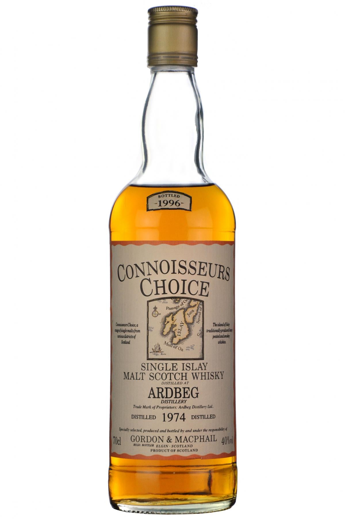 ardbeg 1974, bottled 1996, gordon and macphail, connoisseurs choice, islay single malt, scotch, whisky, whiskey