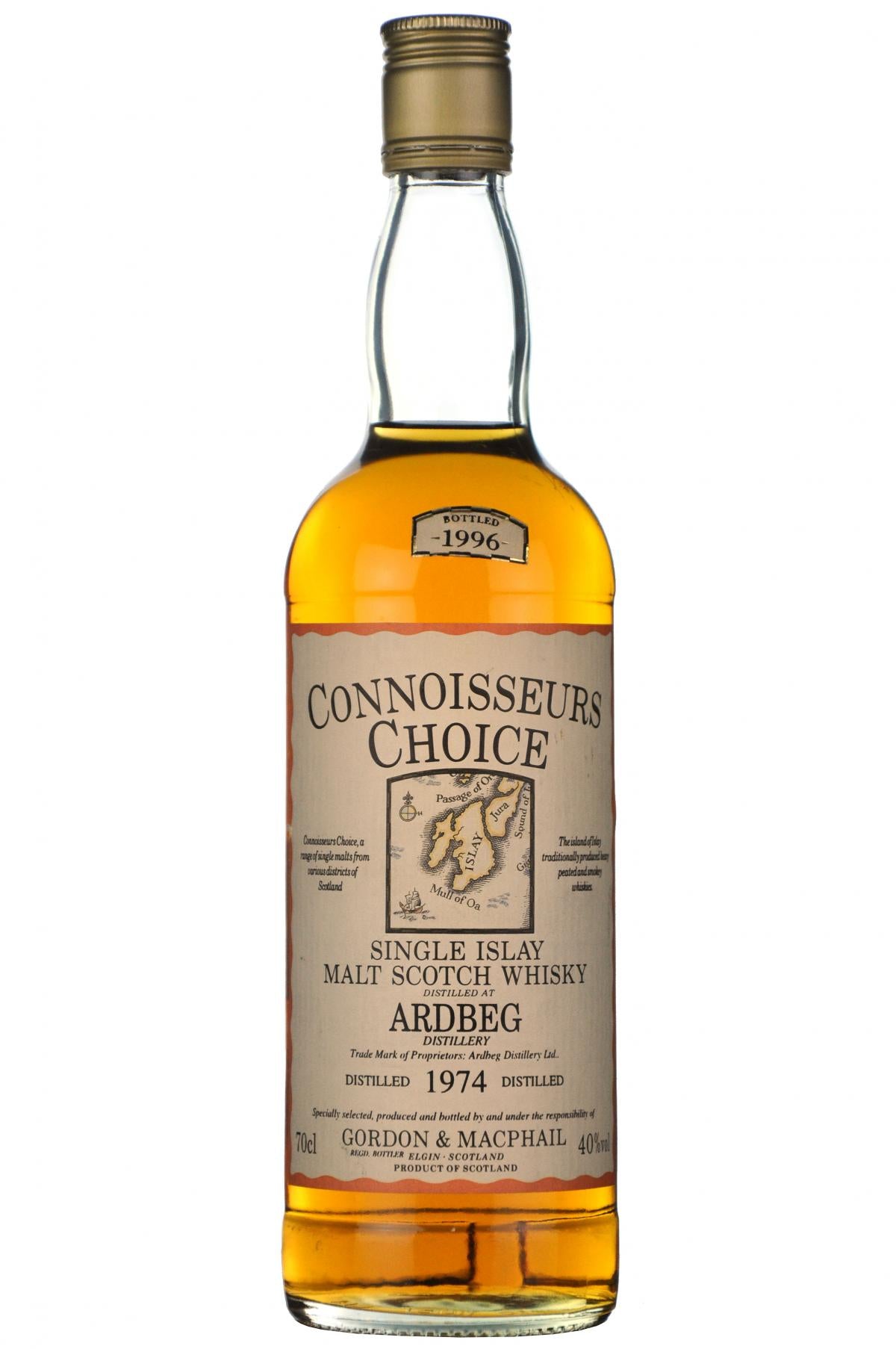 ardbeg 1974, bottled 1996, gordon and macphail, connoisseurs choice, islay single malt, scotch, whisky, whiskey