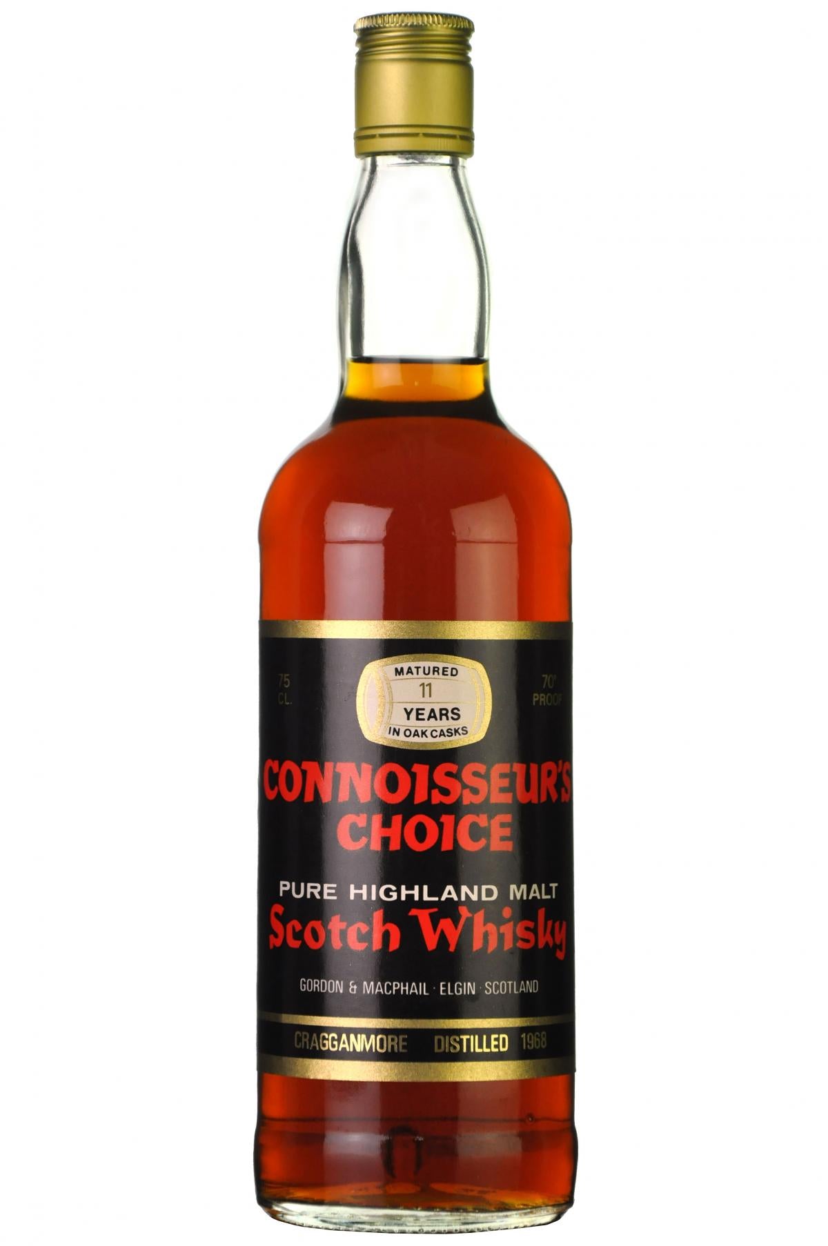 cragganmore 1969, 11 year old, connoisseurs choice 1970s, speyside single malt scotch whisky