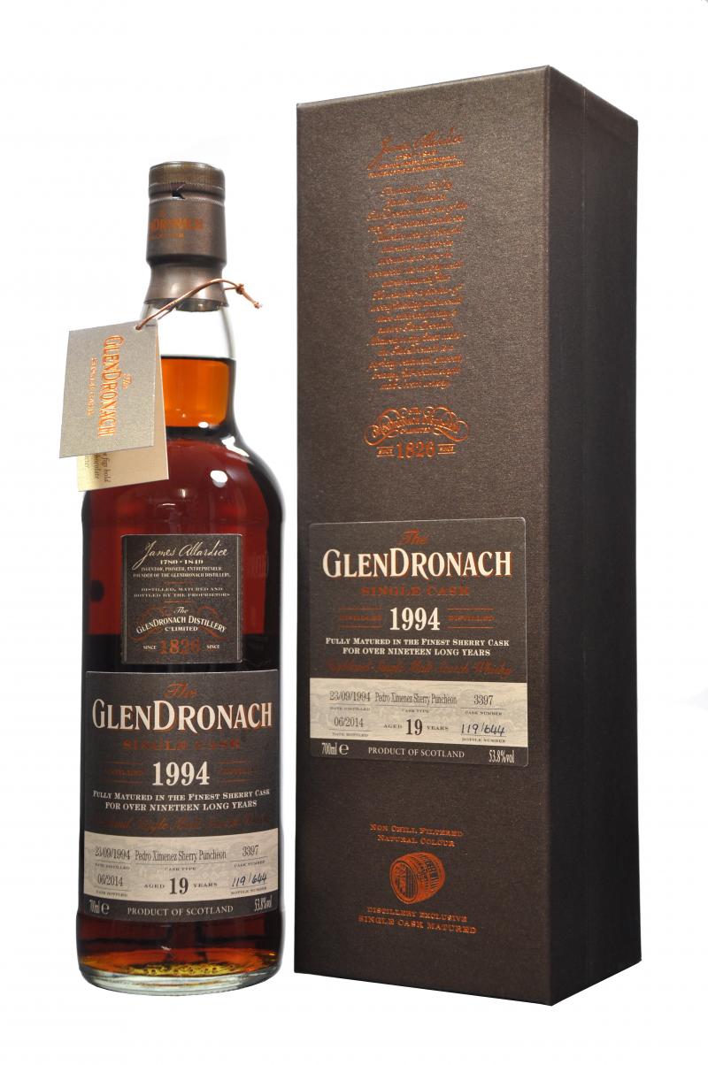 glendronach 1994-2014, 19 year old, cask number 3397, batch 10 speyside single malt scotch whisky