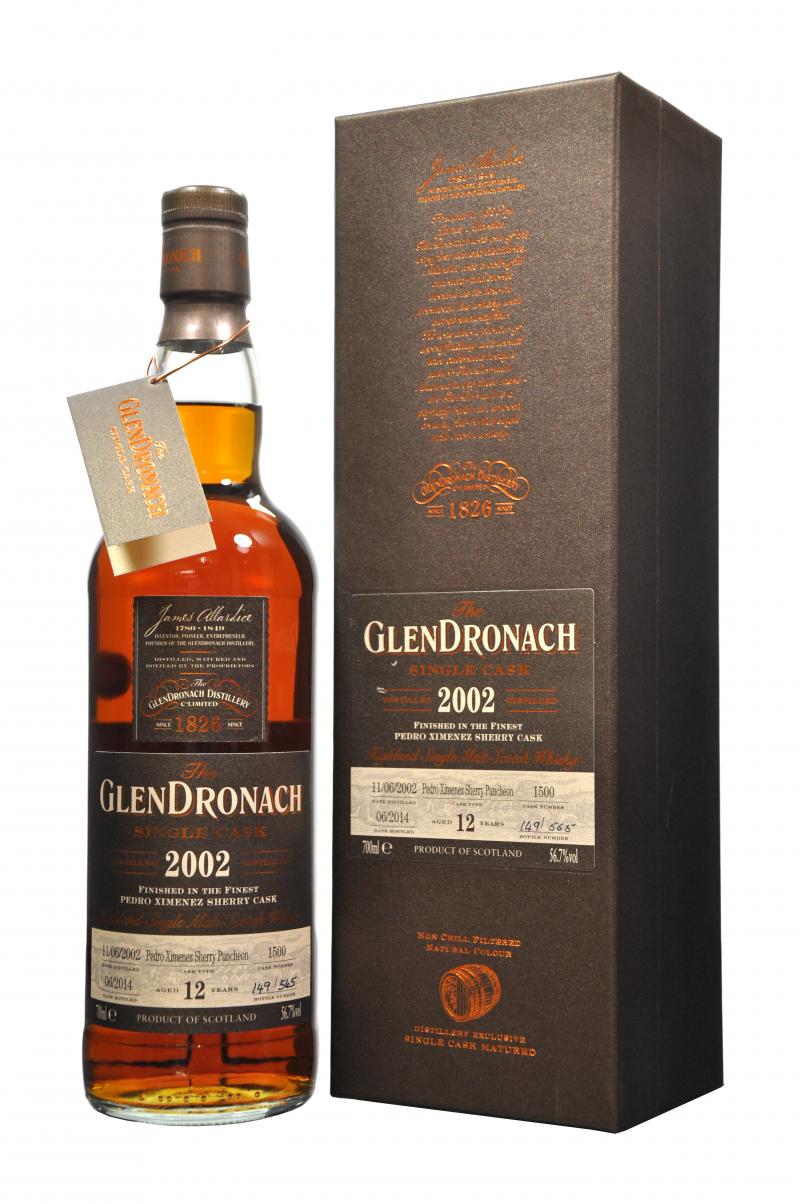 glendronach 2002-2014, 12 year old, cask number 1500, batch 10 speyside single malt scotch whisky