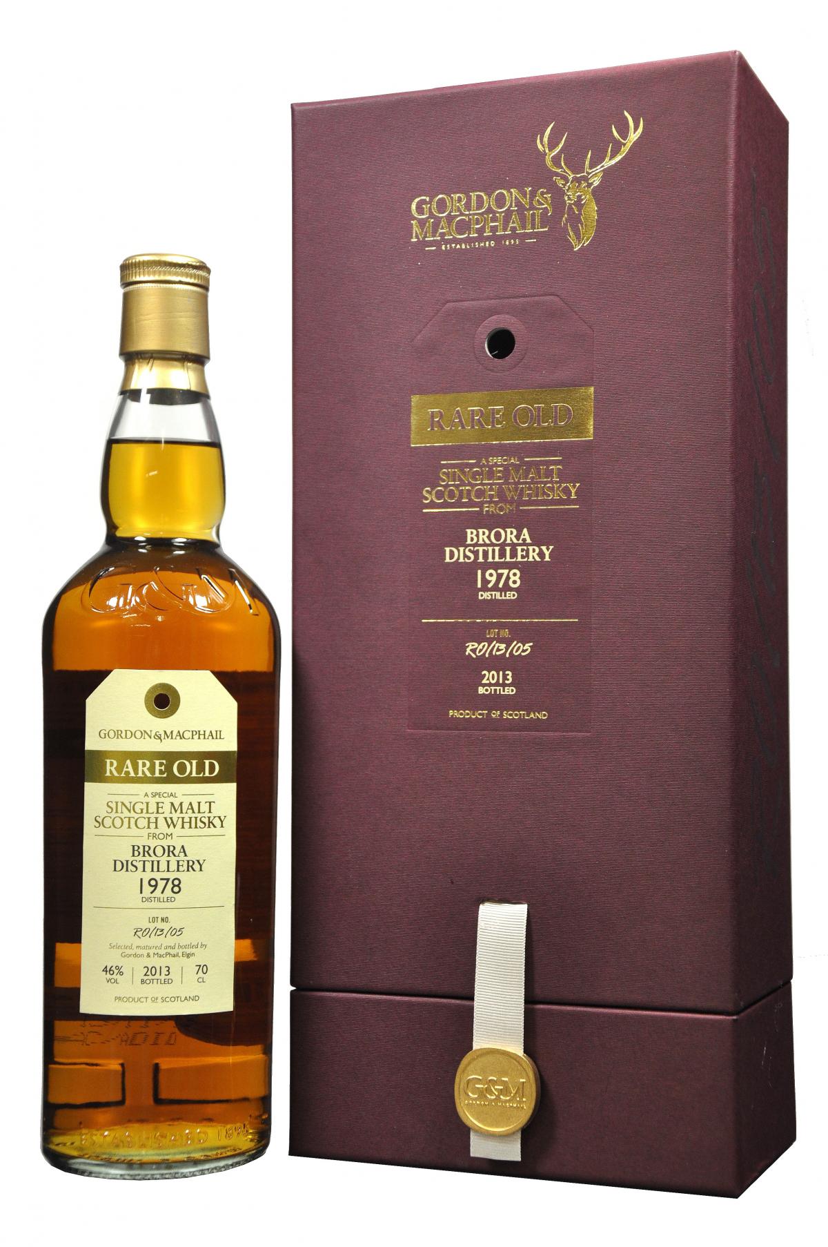 brora 1978-2013, rare old bottled by gordon and macphail, highland single malt scotch whisky