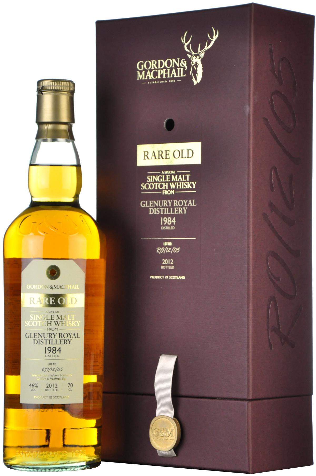 Glenury Royal 1984-2012, rare old bottled by gordon and macphail, highland single malt scotch whisky