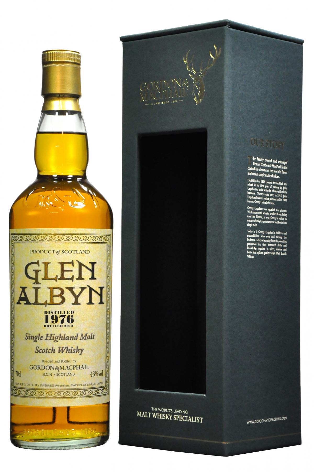 Glen Albyn 1976-2012, gordon & macphail, highland single malt scotch whisky