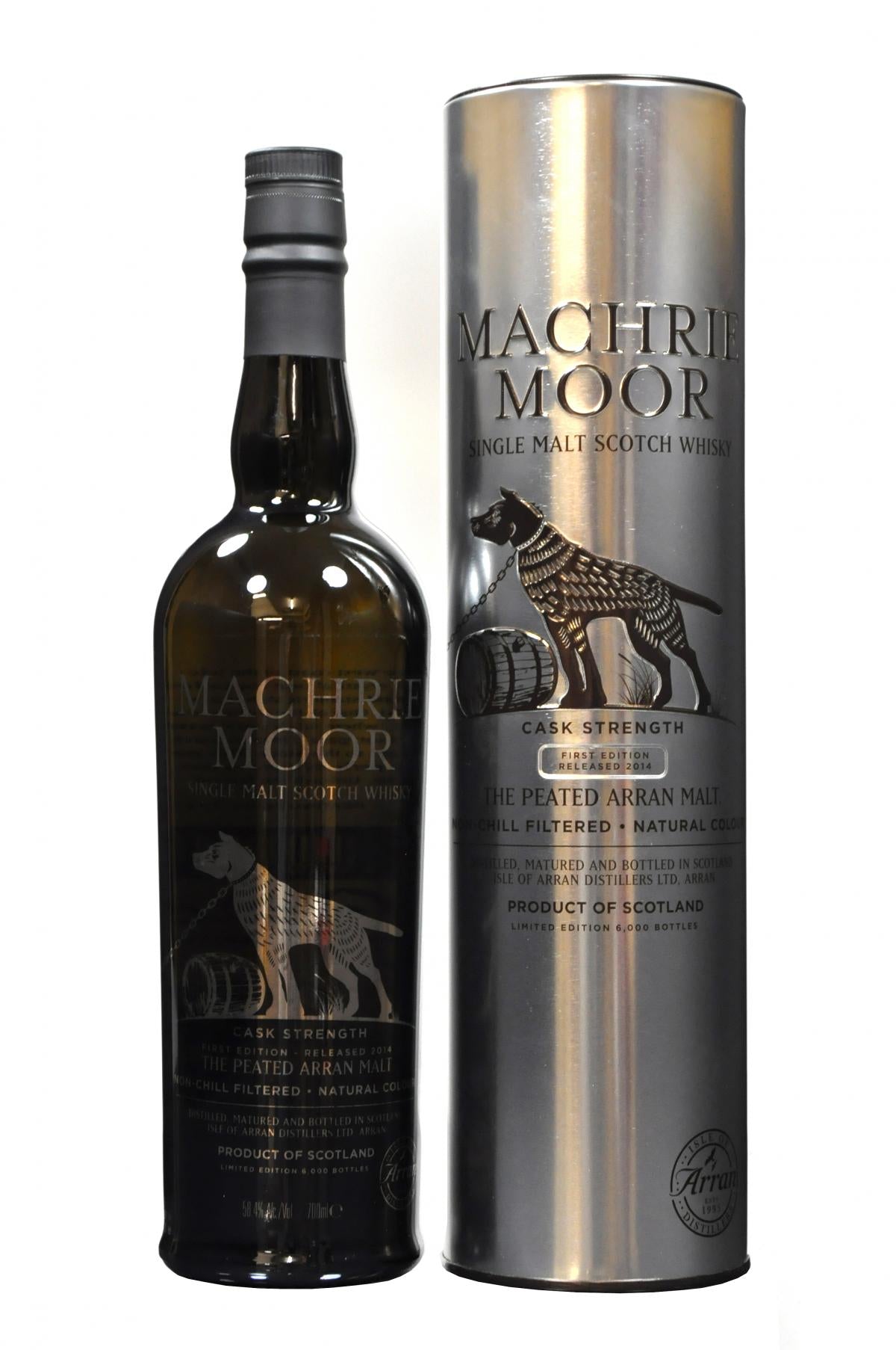 arran machrie moor, cask strength, first edition release 2014, single malt scotch whisky