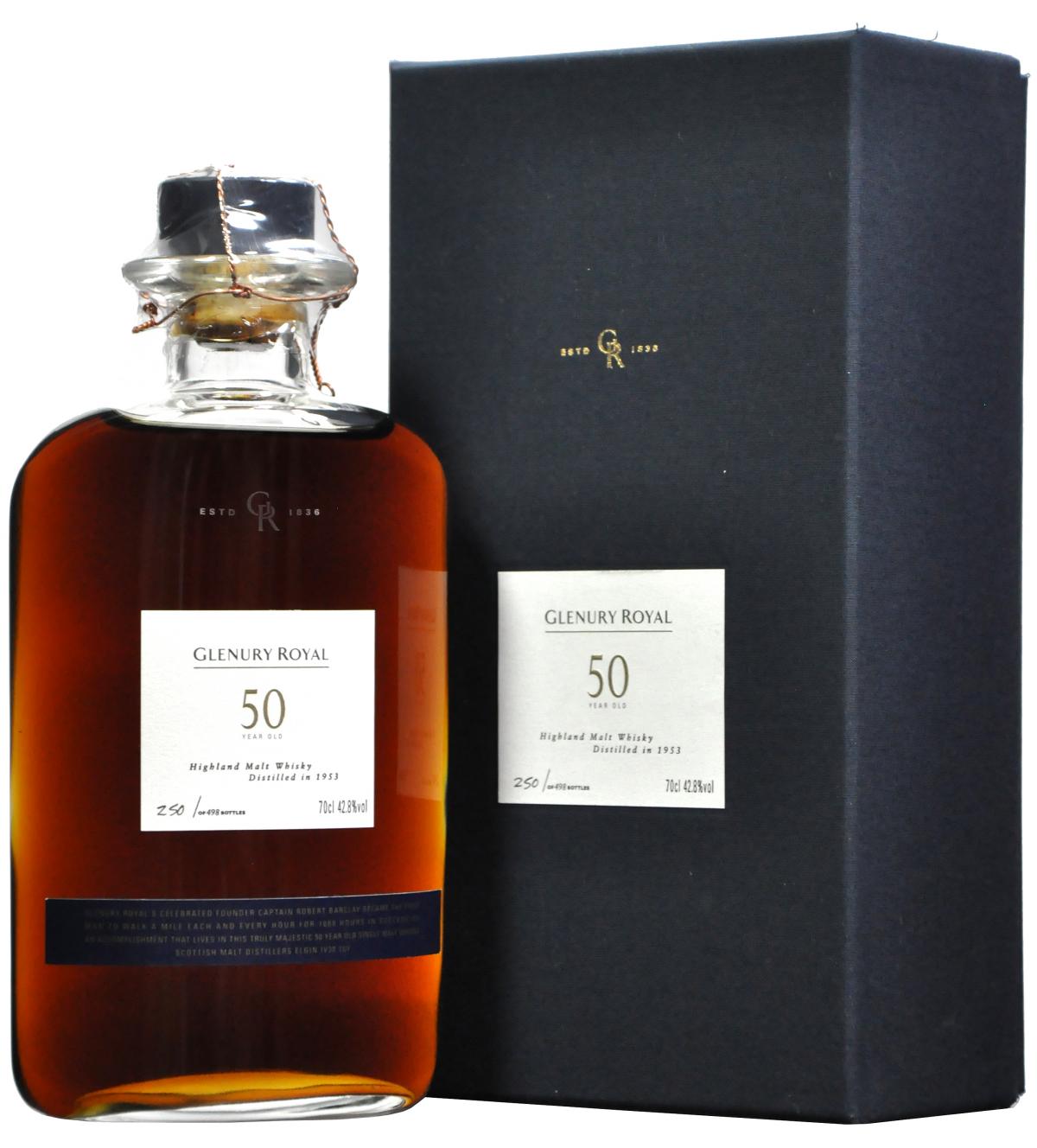 glenury royal 1953-2003 50 year old, highland single malt scotch whisky