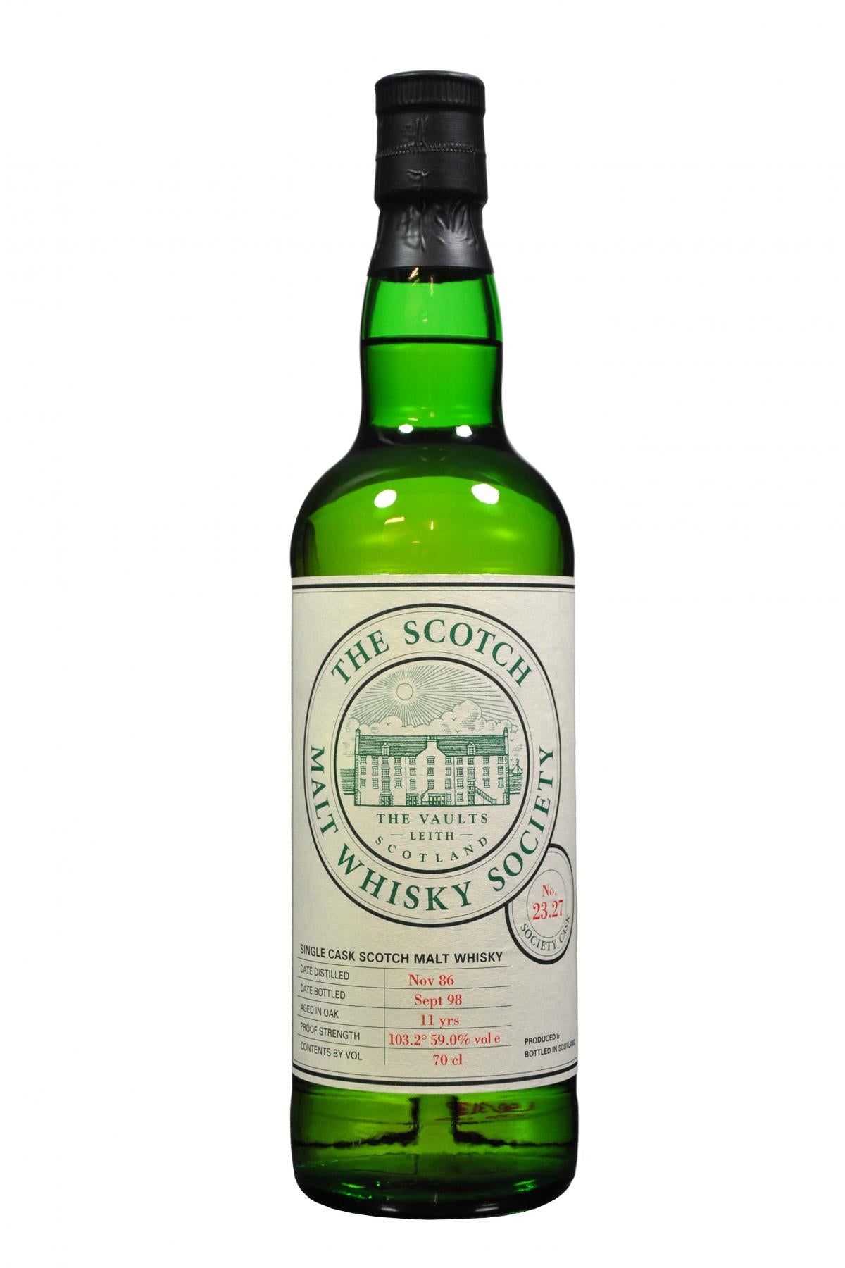 bruichladdich 1986-1998 scotch malt whisky society 23.27, islay single malt scotch whisky