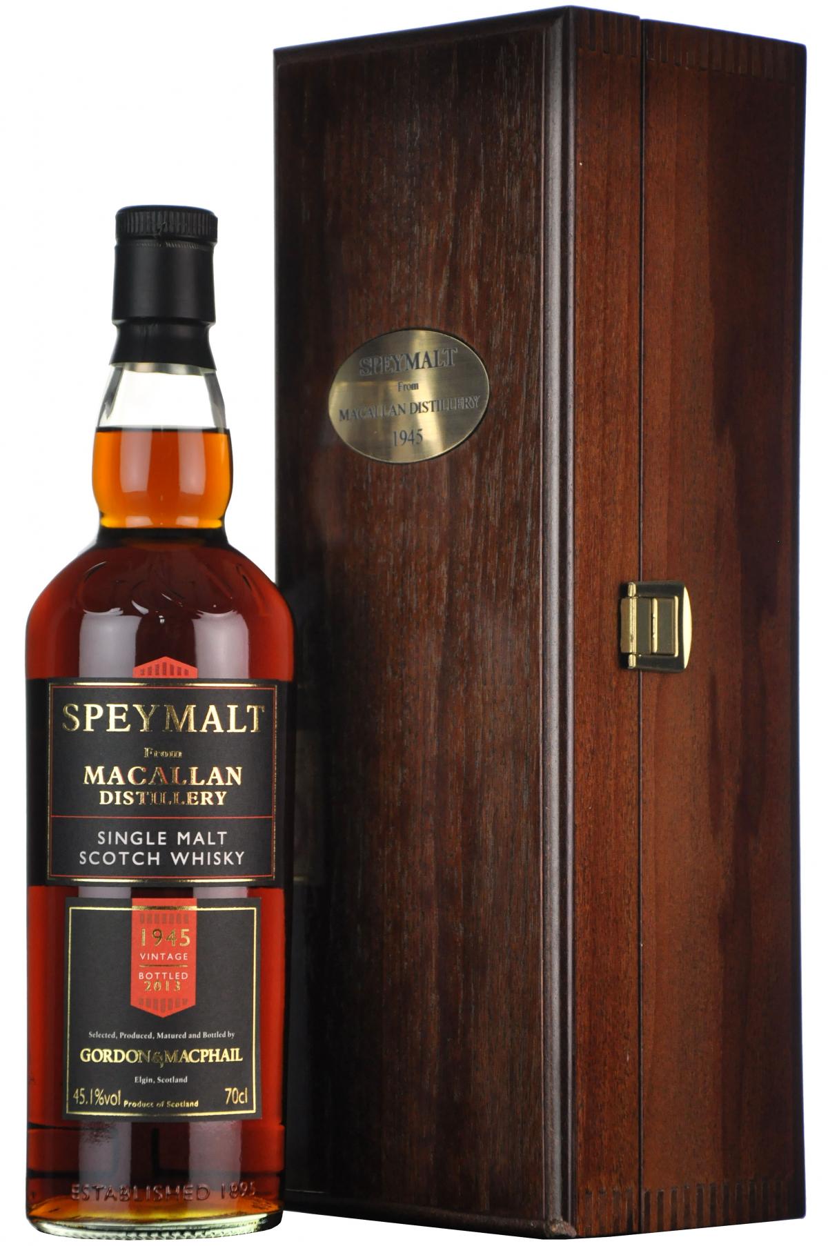 macallan 1945-2013 68 year old speymalt, gordon and macphail speyside single malt scotch whisky whiskey