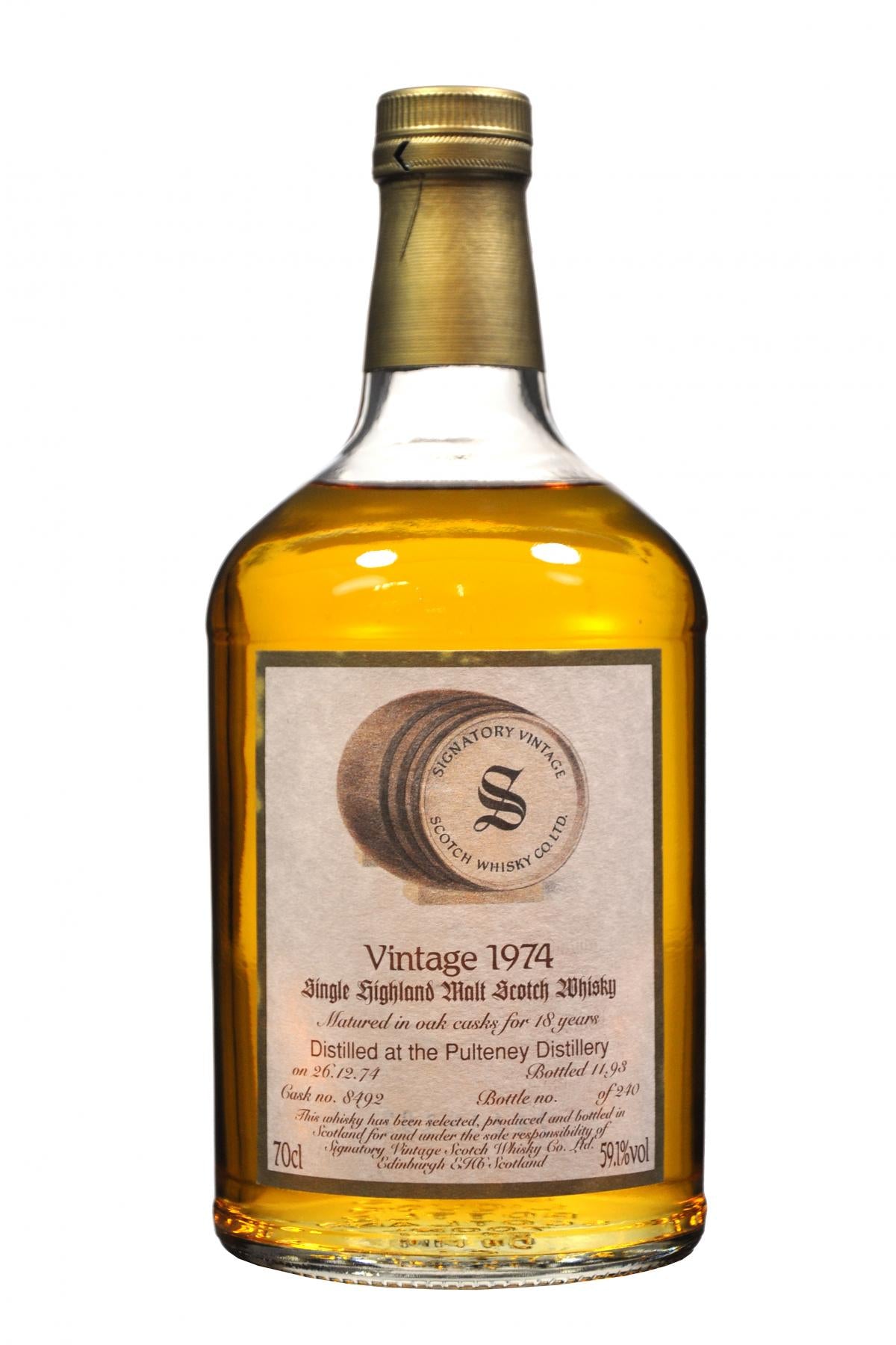Pulteney 1974-1993 | 18 Year Old | Signatory Vintage Cask 8492