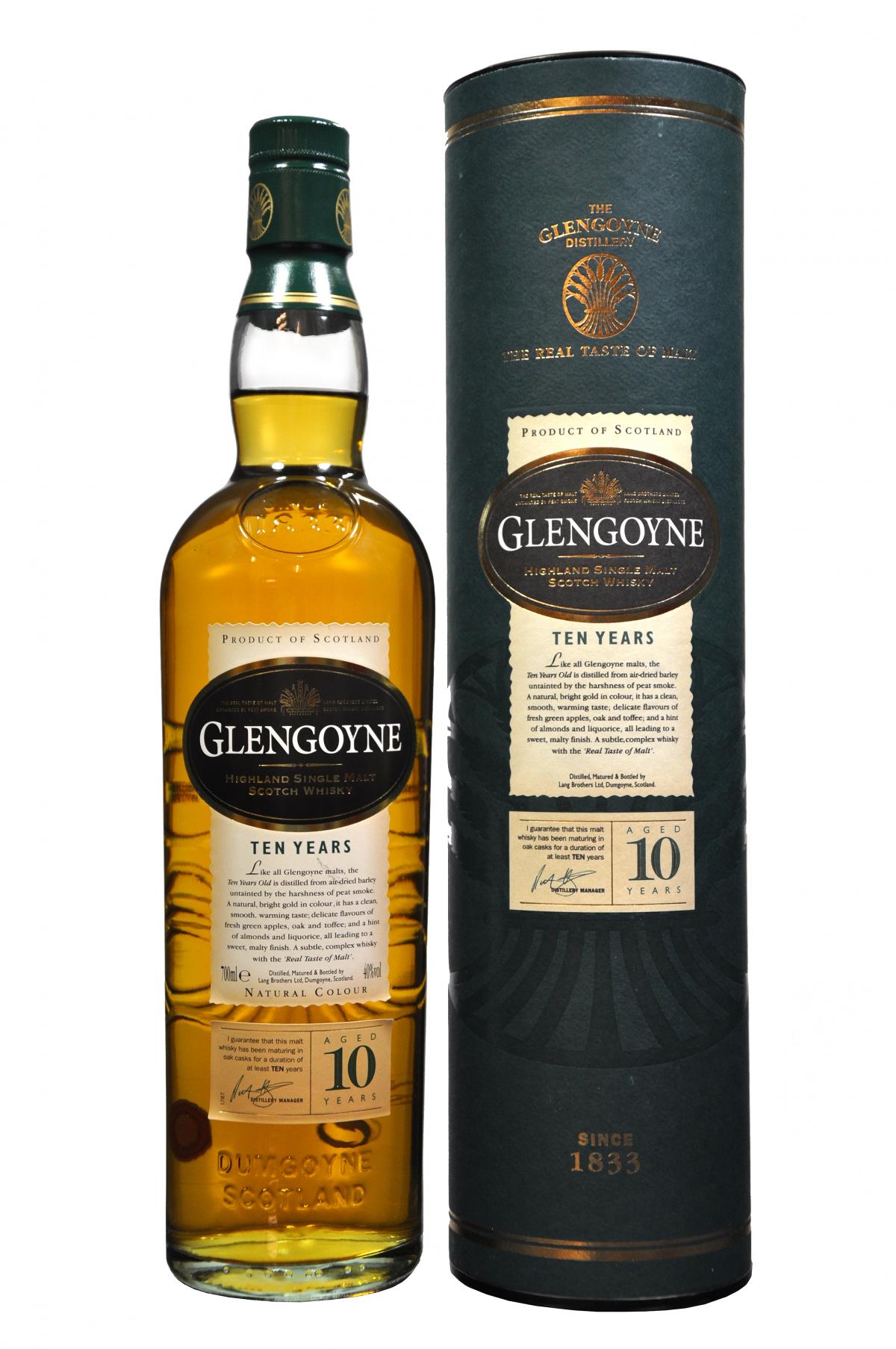 glengoyne 10 year old highland single malt scotch whisky