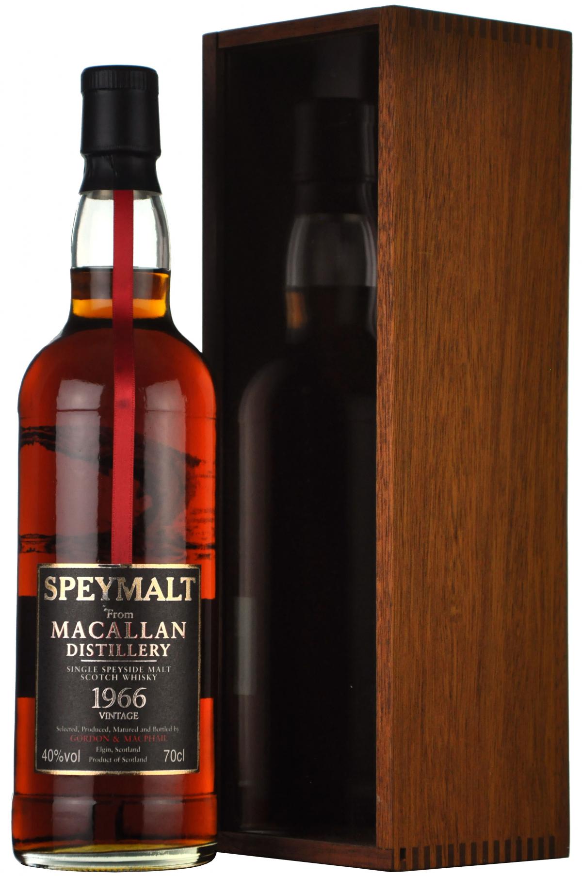 macallan 1966 bottled 1998 speymalt, gordon and macphail speyside single malt scotch whisky whiskey