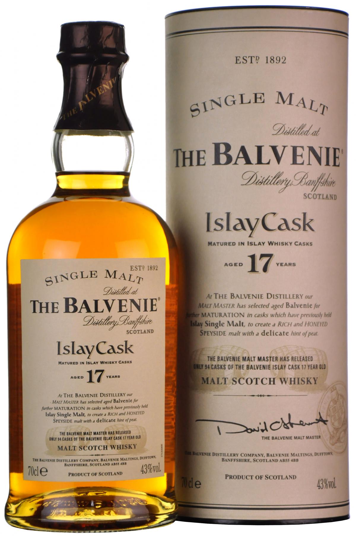 balvenie 17 year old islay cask speyside single malt scotch whisky