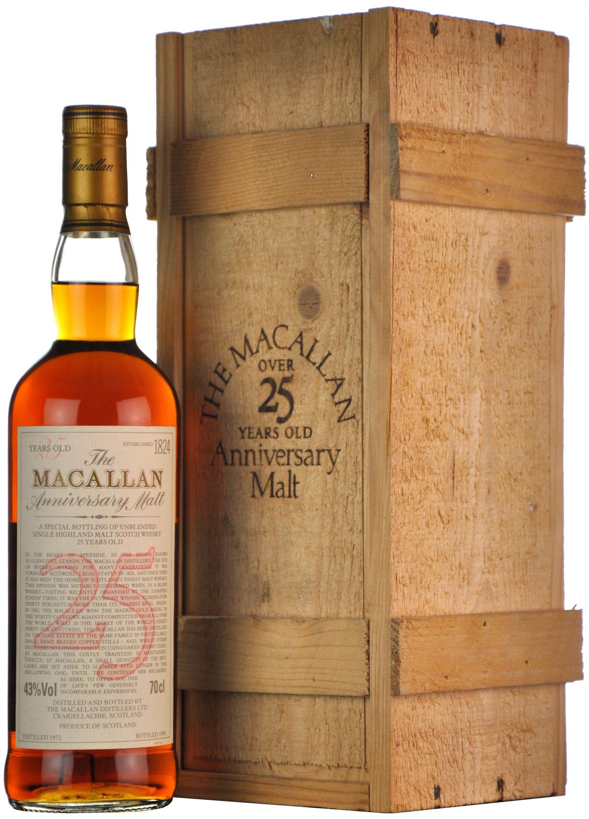 Macallan 1972-1998 | 25 Year Old Anniversary Malt