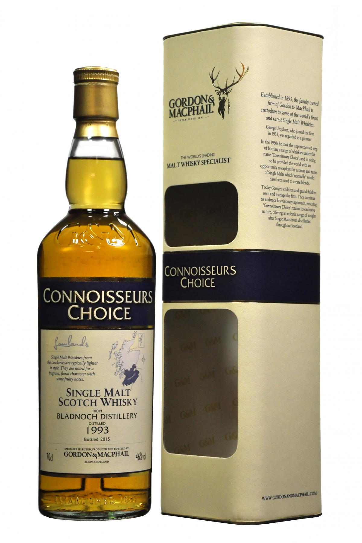 bladnoch 1993 connoisseurs choice by gordon and macphail