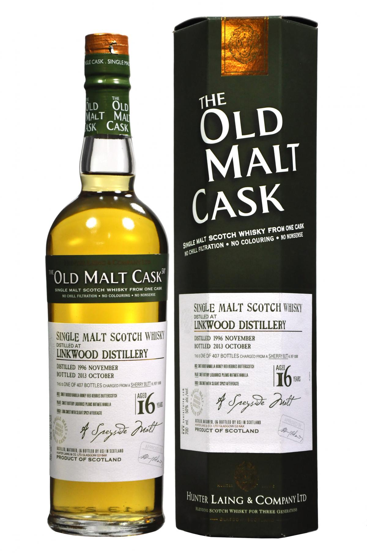 linkwood 1996-2013 16 year old malt cask by hunter laing