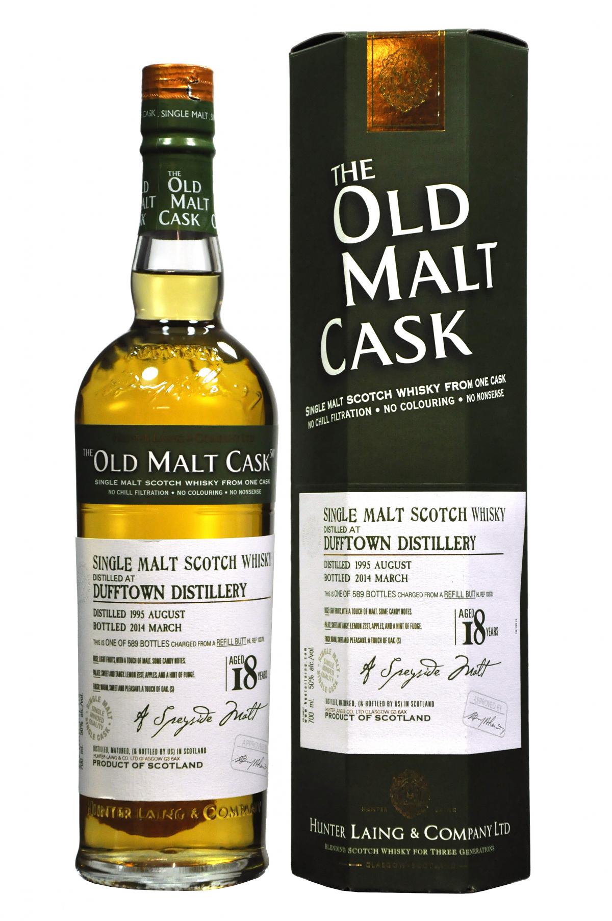 Dufftown 1995-2014 18 year old malt cask by hunter laing