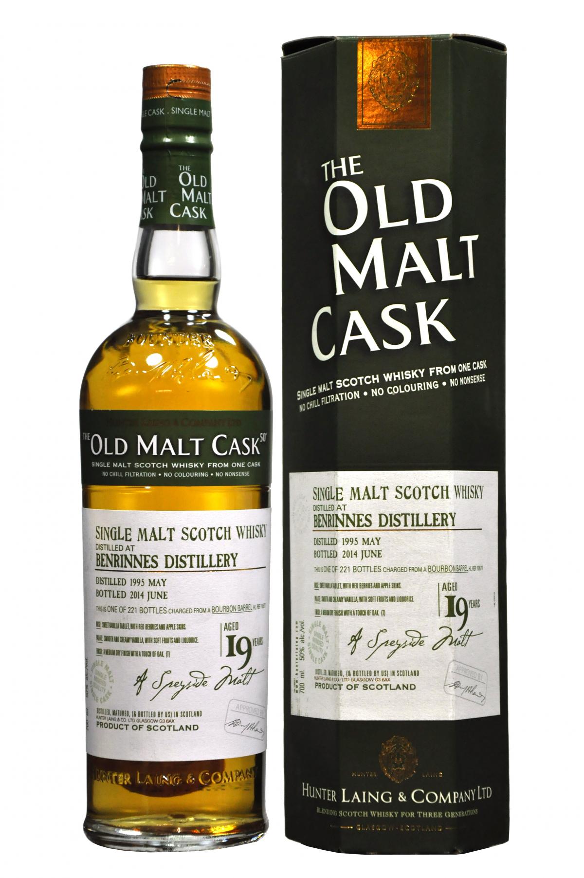 Benrinnes 1995-2014 19 year old malt cask by hunter laing