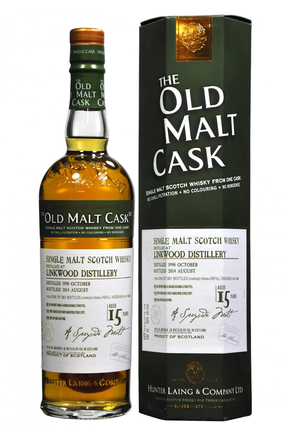 Linkwood 1998-2014 15 year old malt cask by hunter laing