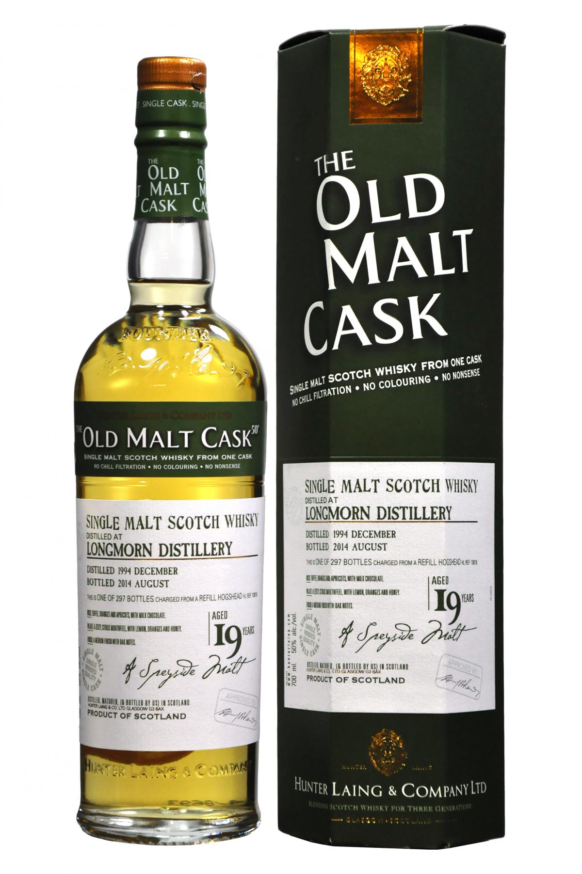 Longmorn 1994-2014 19 year old malt cask by hunter laing